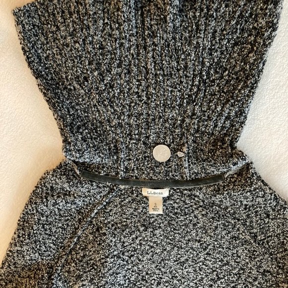 LL Bean Cowlneck Sweater black/white - Picture 9 of 10